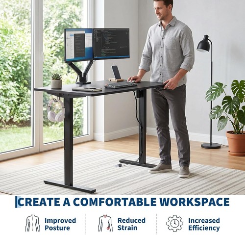 Electric standing desk - standing,